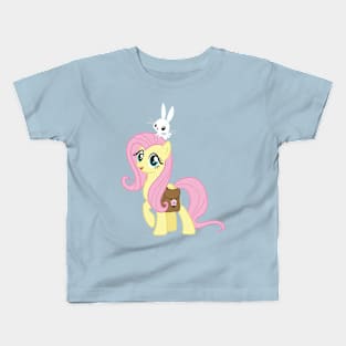 Fluttershy and Angel Bunny Kids T-Shirt